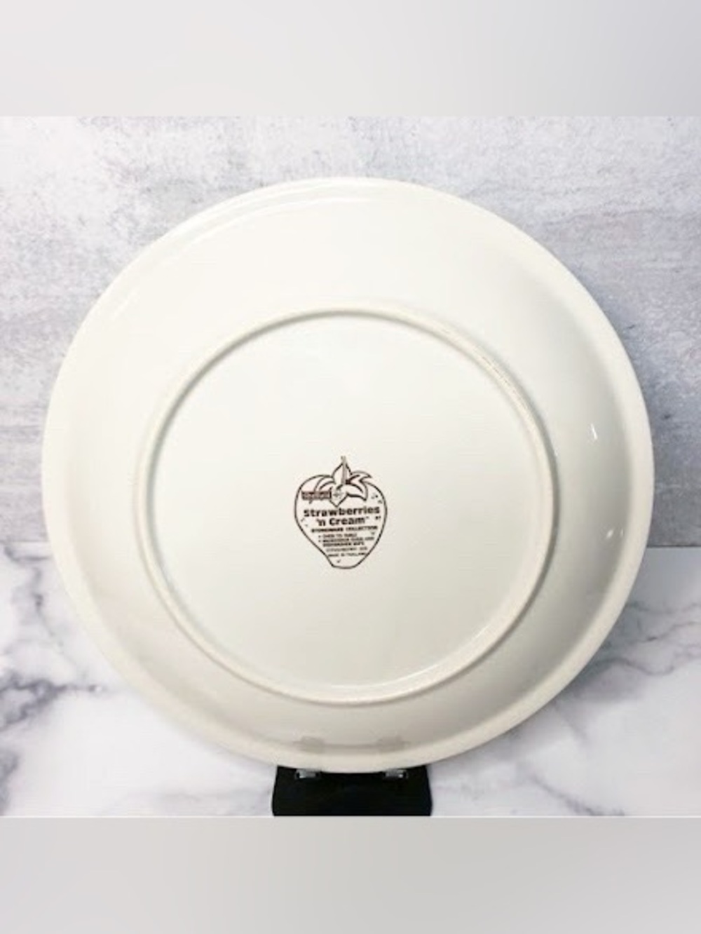 Vintage 70s Sheffield Strawberries 'N Cream Stoneware 10.5 Inch Dinner Plate 308 - Picture 6 of 13